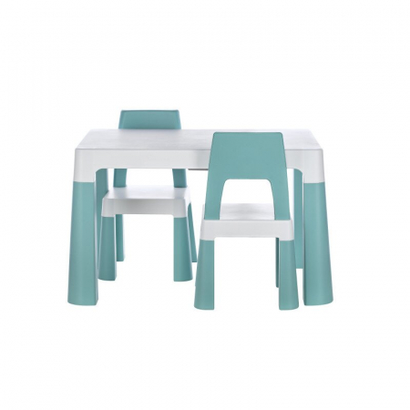 Set masuta si doua scaune, FreeON, Neo, Pentru copii, Cu doua sertare, Cu masa reglabila la doua inaltimi, Conform cu standardele europene de securitate EN71-1;2018, EN71-2:2020, EN71-3:2021, Verde [1]