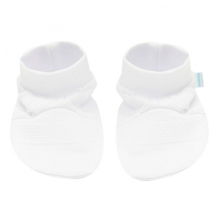 Set pentru bebe, New Baby, I AM, 7 piese, Cu botosei, jacheta maneca lunga, caciulita, body cu maneca lunga, pantalonasi si salopeta cu botosei si manusi, 100% bumbac, Marime 56, 0-3 luni, White [8]