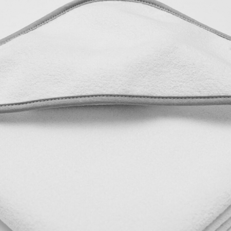 Set prosop cu gluga si manusa baie, New Baby, Dimensiune 80 x 80 cm, Basic, White-gray [4]