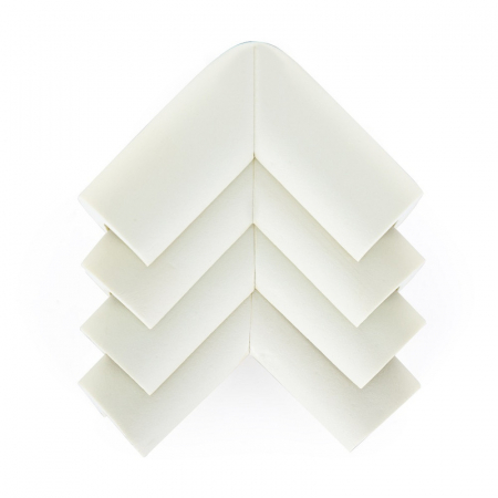 Siguranta si Sanatate - Set protectIi, Feedo, Pentru colturi ascutite, Absorbtie a socurilor, Din spuma, Cu adeziv, 5 x 5 x 2 cm, 4 bucati, Alb