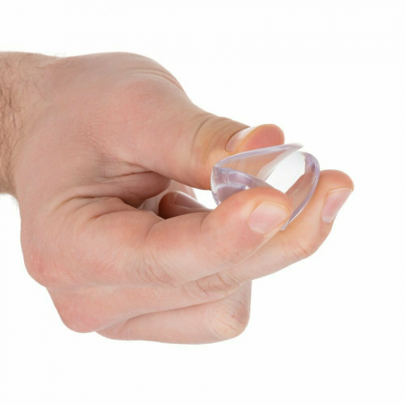 Set protectIi, Feedo, Pentru colturi ascutite, Usor de instalat, 3.6 x 3.6 x 2.7 cm, 4 bucati, Transparent [2]