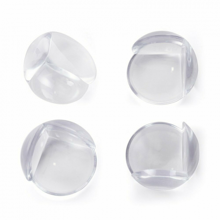 Siguranta si Sanatate - Set protectIi, Feedo, Pentru colturi ascutite, Usor de instalat, 3.6 x 3.6 x 2.7 cm, 4 bucati, Transparent