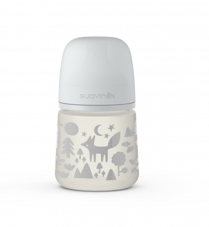 Set Suavinex biberon 150 ml + 270 ml + suzetă + lănțișor suzetă Fox [1]