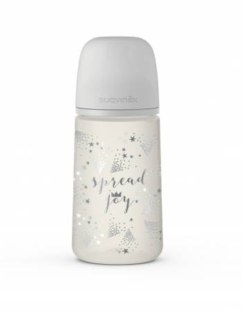 Set Suavinex biberon 270 ml + suzetă + lănțișor suzetă Spread Joy [2]