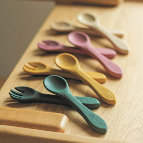 Set tacamuri, Petite&Mars, Take&Match, Din silicon, Fara BPA 6 luni+, Verde inchis [9]