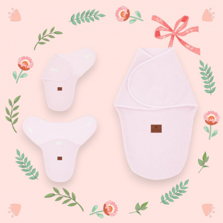 Sistem de infasare, MimiNu, Pentru bebe, 0 - 3 luni, Din tesatura thermofrotte, Pink [1]