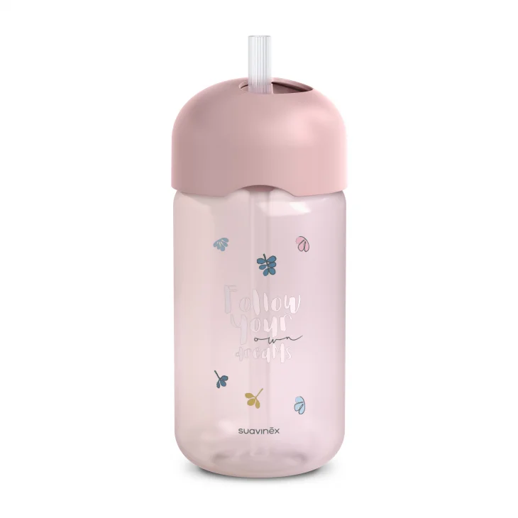 Tacamuri si Vesela - Sticlă de apă cu pai Suavinex Bears 340 ml
