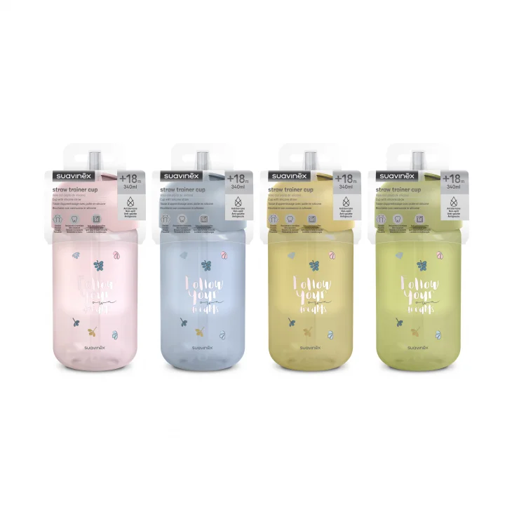 Sticlă de apă cu pai Suavinex Bears 340 ml [3]