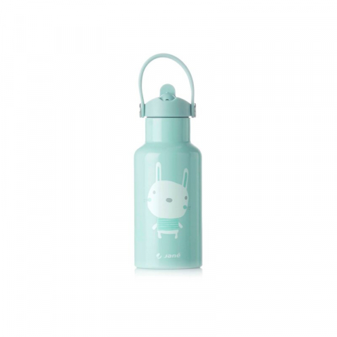 Alaptare si Hranire - Sticla termos lichide, Jane, Din otel inoxidabil, Cu mentinere de temperatura de pana la 12 ore, 350 ml, Bpa Free, Conform cu EN 1186:2022EN 12546-1:2000UNE EN 14372:2005, Mint