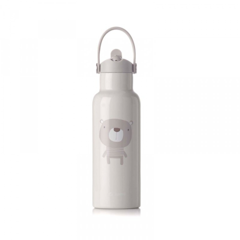 Alaptare si Hranire - Sticla termos lichide, Jane, Din otel inoxidabil, Cu mentinere de temperatura de pana la 12 ore, 500 ml, Bpa Free, Conform cu EN 1186:2022EN 12546-1:2000UNE EN 14372:2005, Sand