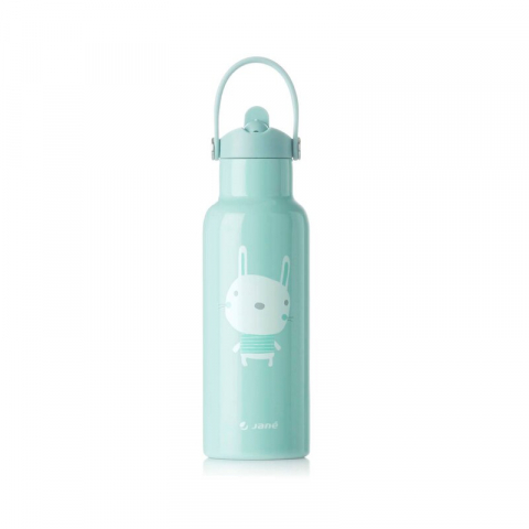 Alaptare si Hranire - Sticla termos lichide, Jane, Din otel inoxidabil, Cu mentinere de temperatura de pana la 12 ore, 500 ml, Bpa Free, Conform cu EN 1186:2022EN 12546-1:2000UNE EN 14372:2005, Mint