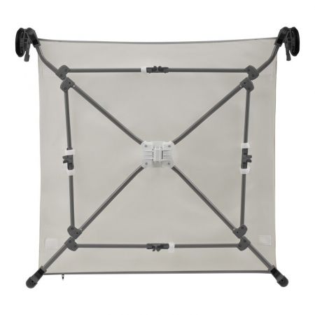 Tarc de joaca copii, Lionelo, Bonnie, Pana la 15 kg, 100 x 100 cm, Pliere compacta, Include geanta de transport, Din plasa, Cu intrare laterala cu fermoar, Cu roti, Cu salteluta din spuma, Conform cu  [12]