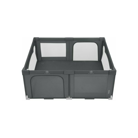 Tarc de joaca copii, Lionelo, Florence Easy Fold, 150 x 180 x 75 cm, Pliere, depliere automata, Include geanta de transport, Din plasa, Cu doua intrari laterale, 0-48 luni, Conform cu EN12227, Gri [3]