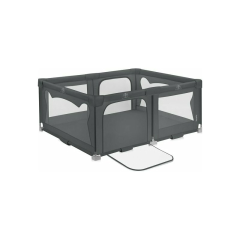 Jucarii si Jocuri - Tarc de joaca copii, Lionelo, Florence Easy Fold, 150 x 180 x 75 cm, Pliere, depliere automata, Include geanta de transport, Din plasa, Cu doua intrari laterale, 0-48 luni, Conform cu EN12227, Gri