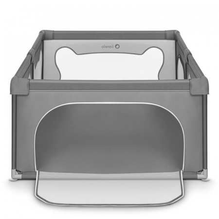 Tarc de joaca copii, Lionelo, Willow, 127 x 187 cm, Pliere compacta, Include geanta de transport, Din plasa, Cu doua intrari laterale si fermoar, Cu ventuze pentru stabilitate, Conform cu EN 12227:201 [7]