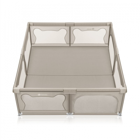 Tarc de joaca copii, Lionelo, Willow XL,180 x 200 cm, Pliere compacta, Include geanta de transport, Din plasa, Cu doua intrari laterale si fermoar, Cu ventuze pentru stabilitate, Conform cu EN 12227:2 [6]