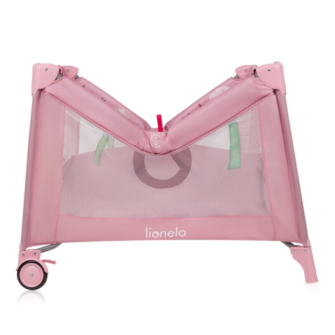 Tarc de joaca, Lionelo, Mille Plus, Pliabil, Include saltea cu densitate T25, 4 jucarii cu velcro, Manere textile, Geanta de transport, Cu roti si inchidere laterala, Pereti din plasa pentru vizibilit [10]