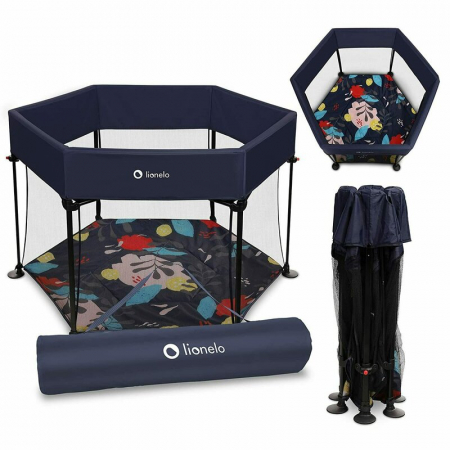 Tarc de joaca, Lionelo, Roel, Pliere ultra-compacta, Conform cu standardul europeane de securitate EN12227, Blue Navy [2]