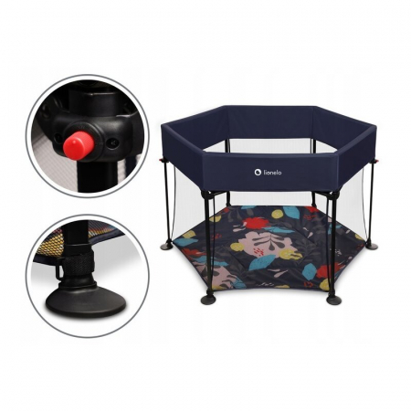 Tarc de joaca, Lionelo, Roel, Pliere ultra-compacta, Conform cu standardul europeane de securitate EN12227, Blue Navy [5]