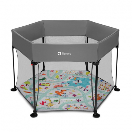 Jucarii si Jocuri - Tarc de joaca, Lionelo, Roel, Pliere ultra-compacta, Conform cu standardul europeane de securitate EN12227, Multicolor