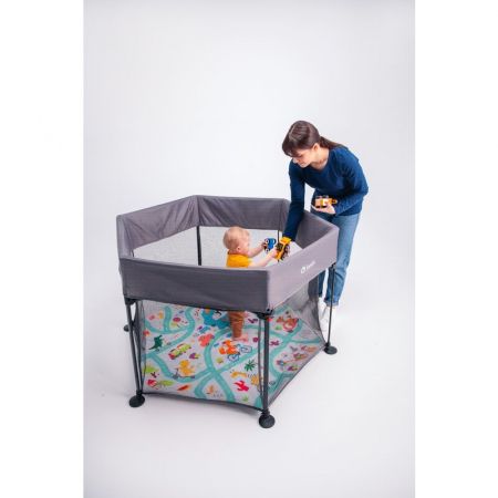 Tarc de joaca, Lionelo, Roel, Pliere ultra-compacta, Conform cu standardul europeane de securitate EN12227, Multicolor [23]