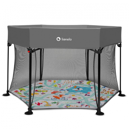 Tarc de joaca, Lionelo, Roel, Pliere ultra-compacta, Conform cu standardul europeane de securitate EN12227, Multicolor [8]