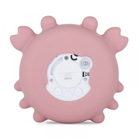 Temometru digital, Petite&Mars, Crabul Caleb, Multifunctional, Ecran usor de citit, Valoare precisa, Silicon Sigur, Avertizare temperatura, 0 luni+, Roz [2]