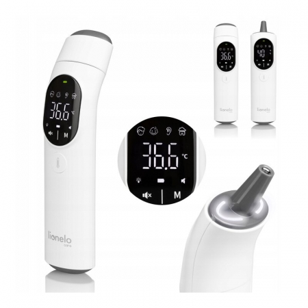Termometru, Lionelo, FeverScan, Cu infrarosu, Fara contact, Rezultat ultrarapid, Potrivit si pentru alimente, Cu 4 moduri de functionare, Cu indicator LED si alarma sonora, Cu husa de depozitare [2]