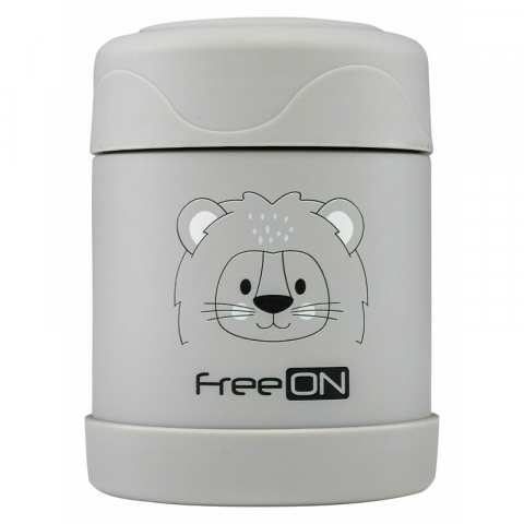 Termos, FreeON, Pentru alimente solide Din otel inoxidabil Mentine cald pana la 12 ore si rece pana la 24 ore, Grey Lion [1]