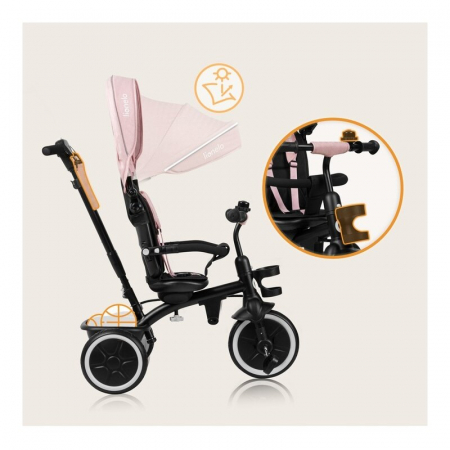 Tricicleta copii, Lionelo, Berry, 2 in 1, Multifunctionala, Suport picioare, Control al directiei, Scaun reversibil, Rotire 360 grade, Functie de roata libera, Utilizare pana la 5 ani, Constructie din [26]