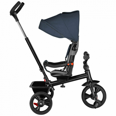 Tricicleta copii, Lionelo, Haari, Ultrapliabila, Multifunctionala, Suport picioare, Control al directiei, Scaun reversibil, Rotire 360 grade, Conform cu standardul european de securitate EN71, Albastr [7]