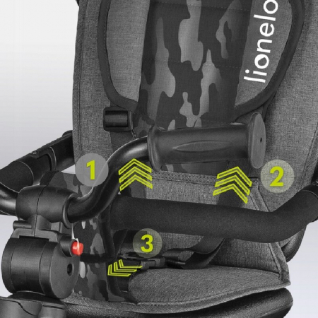 Tricicleta copii, Lionelo, Haari, Ultrapliabila, Multifunctionala, Suport picioare, Control al directiei, Scaun reversibil, Rotire 360 grade, Conform cu standardul european de securitate EN71, Gri [39]
