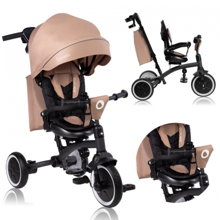 Tricicleta copii, Lionelo, Tris Plus, Ultrapliabila, Multifunctionala, Pana la 25 kg, Inclinare spatar in fata si in spate, Suport picioare, Control al directiei, Scaun reversibil, Rotire 360 grade, C [4]