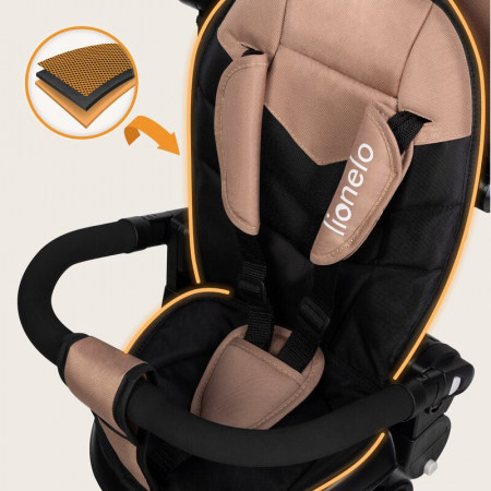Tricicleta copii, Lionelo, Tris Plus, Ultrapliabila, Multifunctionala, Pana la 25 kg, Inclinare spatar in fata si in spate, Suport picioare, Control al directiei, Scaun reversibil, Rotire 360 grade, C [37]