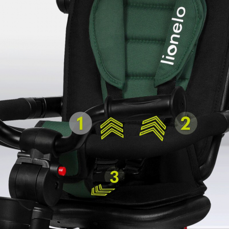 Tricicleta multifunctionala Lionelo Haari, ultra-compacta, cu scaun rotativ 360°, Conform cu standardul european de securitate EN71, Verde [29]