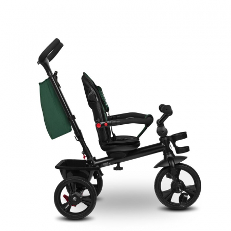 Tricicleta multifunctionala Lionelo Haari, ultra-compacta, cu scaun rotativ 360°, Conform cu standardul european de securitate EN71, Verde [23]