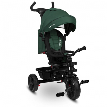 Jucarii si Jocuri - Tricicleta multifunctionala Lionelo Haari, ultra-compacta, cu scaun rotativ 360°, Conform cu standardul european de securitate EN71, Verde