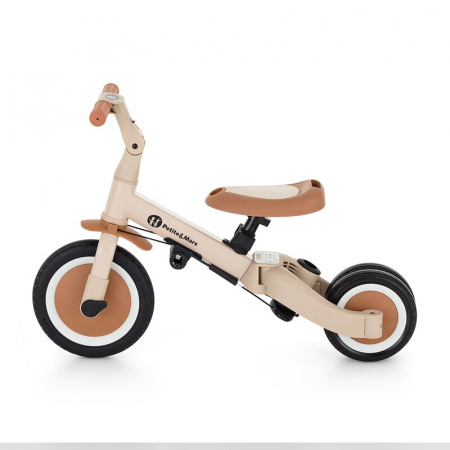 Tricicleta, Petite&Mars, Turbo, 5 in 1, Multifunctionala, Vehicul de impins, Bicicleta cu/fara pedale, Cu maner de ghidaj, Detasabil, Roti din cauciuc, Pana la 25 kg, 1.5-5 ani, Bej [13]