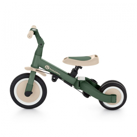 Tricicleta, Petite&Mars, Turbo, 5 in 1, Multifunctionala, Vehicul de impins, Bicicleta cu/fara pedale, Cu maner de ghidaj, Detasabil, Roti din cauciuc, Pana la 25 kg, 1.5-5 ani, Verde [13]