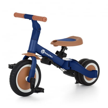 Tricicleta, Petite&Mars, Turbo, 5 in 1, Multifunctionala, Vehicul de impins, Bicicleta cu/fara pedale, Cu maner de ghidaj, Detasabil, Roti din cauciuc, Pana la 25 kg, 1.5-5 ani, Albastru [4]
