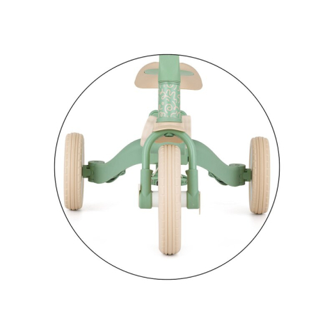 Tricicleta, Petite&Mars, Turbo, Editie limitata, 5 in 1, Multifunctionala, Vehicul de impins, Bicicleta cu/fara pedale, Cu maner de ghidaj, Detasabil, Roti din cauciuc, Pana la 25 kg, 1.5-5 ani, Green [14]