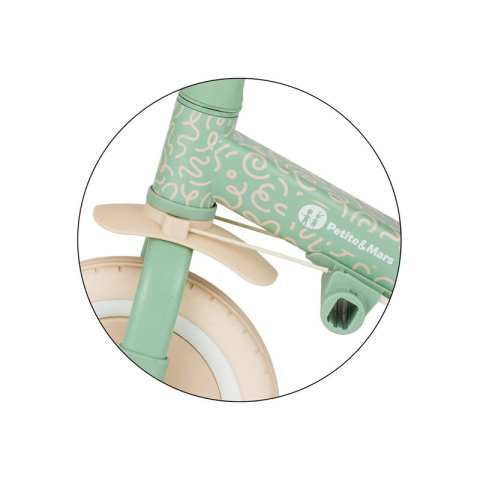 Tricicleta, Petite&Mars, Turbo, Editie limitata, 5 in 1, Multifunctionala, Vehicul de impins, Bicicleta cu/fara pedale, Cu maner de ghidaj, Detasabil, Roti din cauciuc, Pana la 25 kg, 1.5-5 ani, Green [15]