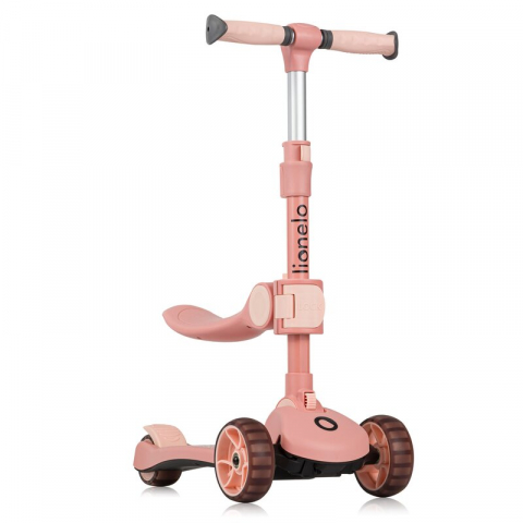 Trotineta, Lionelo, Franky, Multifunctionala, Pliabila, Pana la 50 kg, Bicicleta cu 3 roti si trotineta de echilibru, Ghidon reglabil, Sezut detasabil, Roti cu LED, Conform cu EN71, EN62115, 12 luni+, [15]