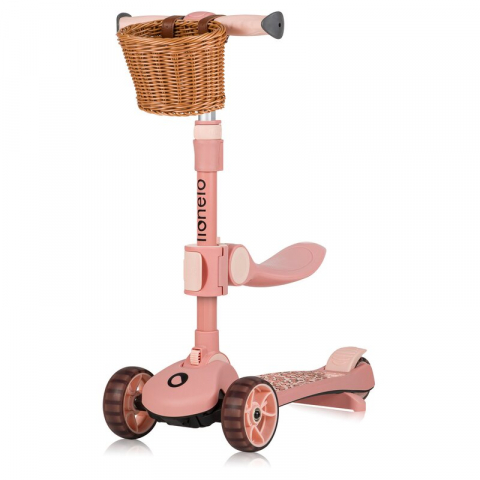 Jucarii si Jocuri - Trotineta, Lionelo, Franky, Multifunctionala, Pliabila, Pana la 50 kg, Bicicleta cu 3 roti si trotineta de echilibru, Ghidon reglabil, Sezut detasabil, Roti cu LED, Conform cu EN71, EN62115, 12 luni+,