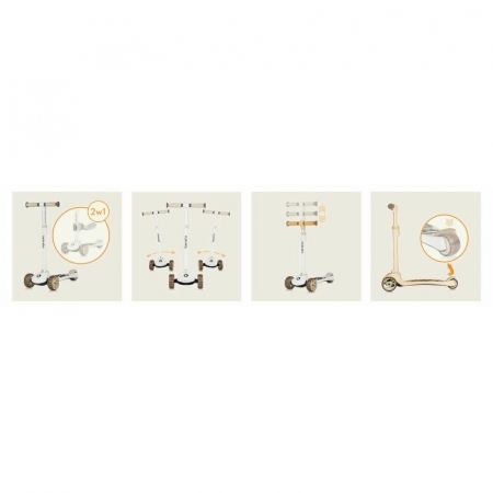 Trotineta, Lionelo, Franky, Multifunctionala, Pliabila, Pana la 50 kg, Bicicleta cu 3 roti si trotineta de echilibru, Ghidon reglabil, Sezut detasabil, Roti cu LED, Conform cu EN71, EN62115, 12 luni+, [29]