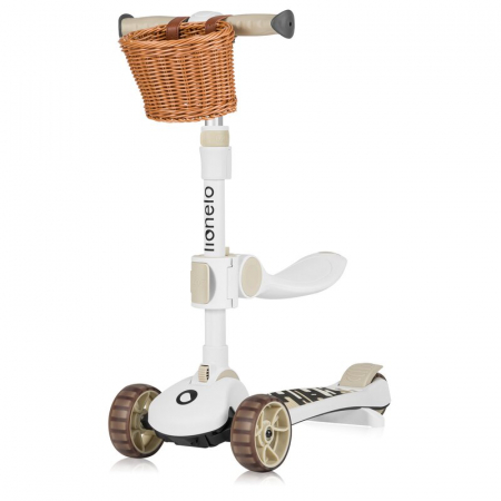 Jucarii si Jocuri - Trotineta, Lionelo, Franky, Multifunctionala, Pliabila, Pana la 50 kg, Bicicleta cu 3 roti si trotineta de echilibru, Ghidon reglabil, Sezut detasabil, Roti cu LED, Conform cu EN71, EN62115, 12 luni+,
