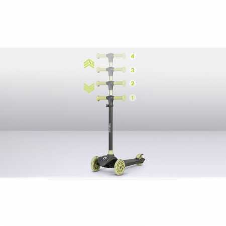 Trotineta, Lionelo, Jessy, Ultrapliabila, Pana la 50 Kg, Cu design ergonomic, Cu lumini LED, 56 x 26 x 67-82 cm, 3 ani+, Verde [15]