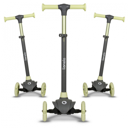 Trotineta, Lionelo, Jessy, Ultrapliabila, Pana la 50 Kg, Cu design ergonomic, Cu lumini LED, 56 x 26 x 67-82 cm, 3 ani+, Verde [7]