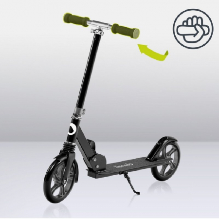 Trotineta, Lionelo, Luca, Copii/Adulti, Ultrapliabila, Pana la 100 Kg, Conform cu standardul european de securitate EN14619, Negru [24]