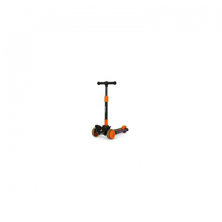 Jucarii si Jocuri - Trotineta, Lionelo, Timy, Copii, Ultrapliabila, Pana la 50 Kg, Cu design ergonomic, Cu lumini LED, 26 5 x 60 x 64-76 cm, 3 ani+, Portocaliu/Negru